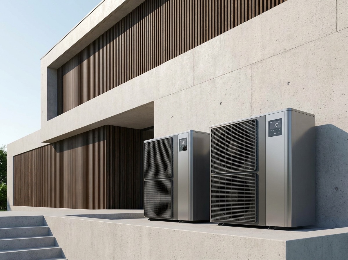 Air source heat pump installation